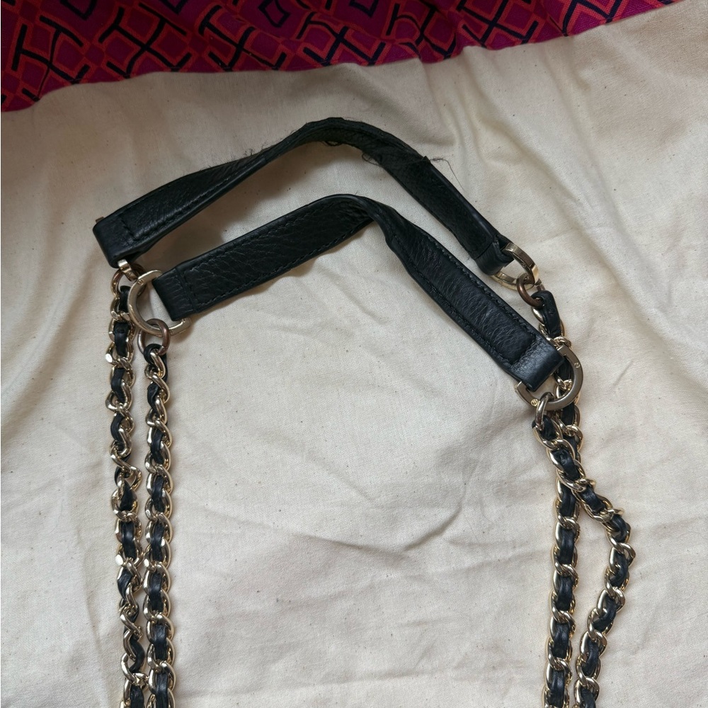 Tory Burch Black Leather Marion Shoulder Bag - Picture 2 of 10